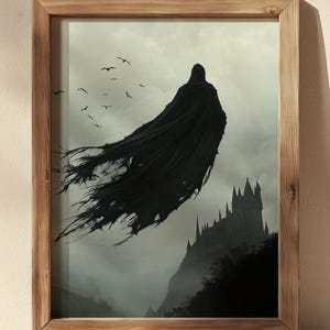 Dementor Halloween-tryck: Vintage häxig väggkonst bild 3