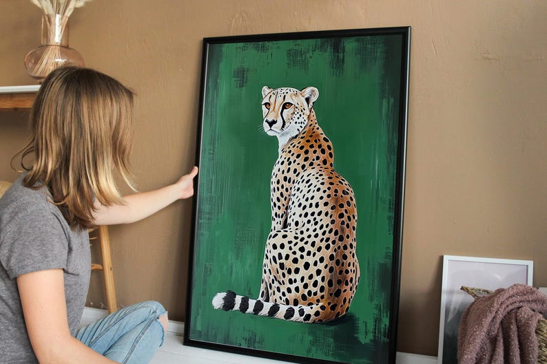 Gepardkonsttryck: Leopardposter, Lägenhetsdekor bild 9