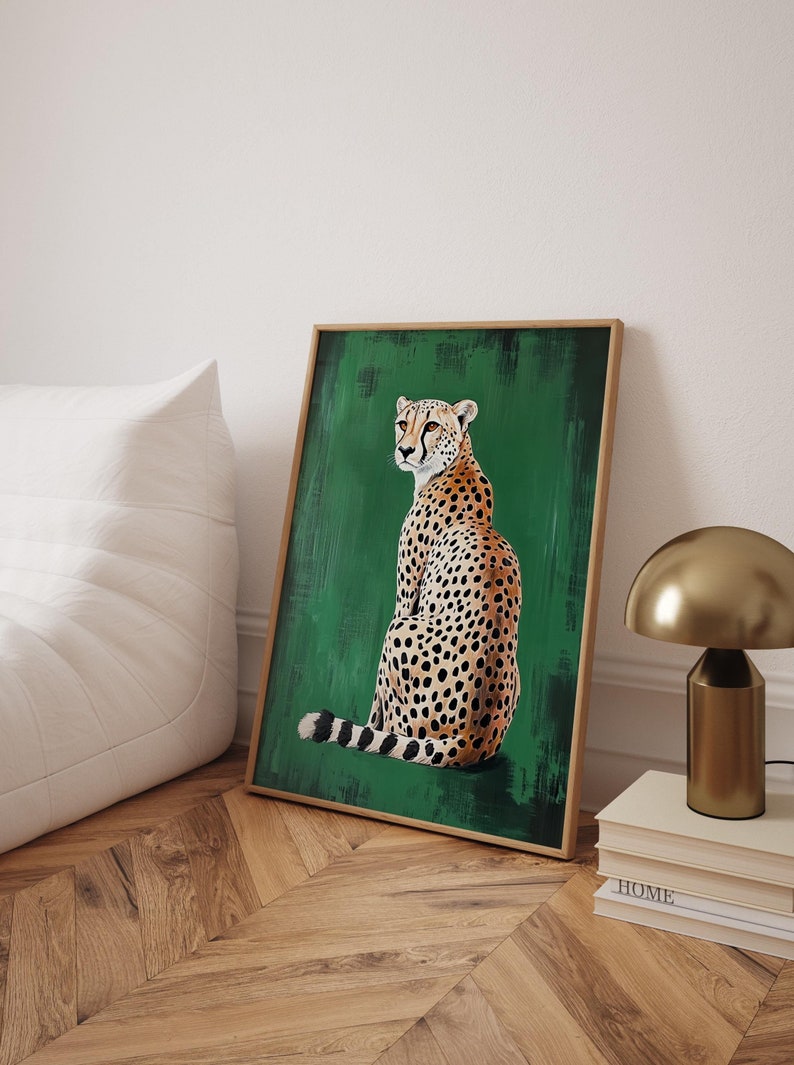 Leopard Wall Art, cheetah poster, cute apartment decor, aesthetic wall art, cheetah art, animal wall decor, modern wall art, trendy home decor, living room wall art, bedroom wall art, unique wall art, nature-inspired decor.