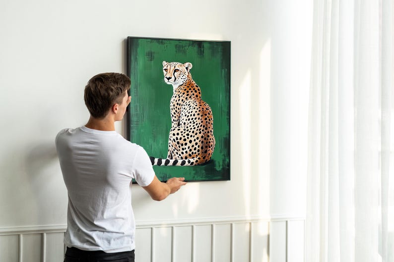 Gepardkonsttryck: Leopardposter, Lägenhetsdekor bild 5