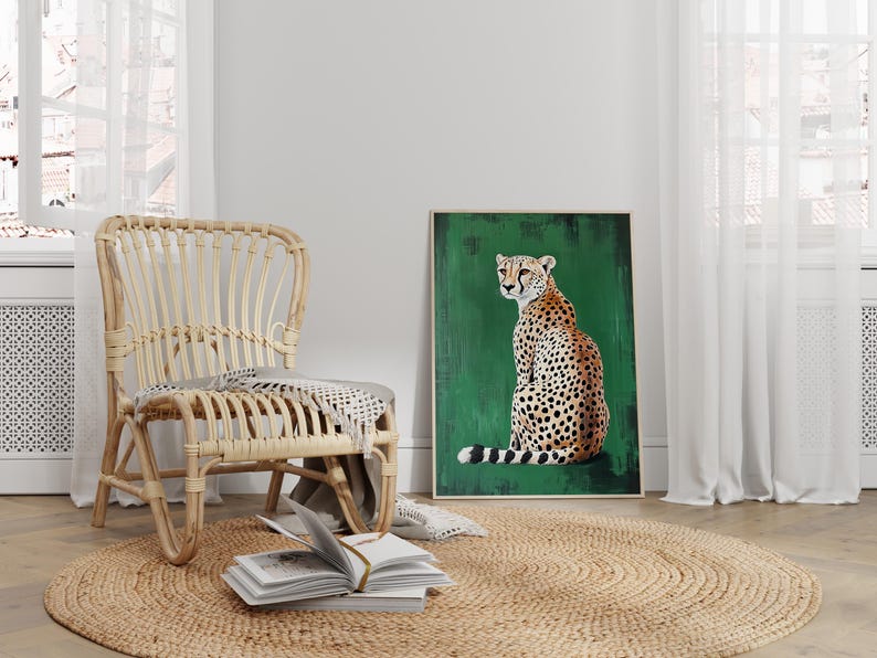 Gepardkonsttryck: Leopardposter, Lägenhetsdekor bild 6