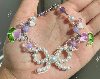 Purple Bow Bracelet