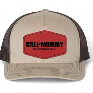 Personalized Gamer Dad Hat: Custom Leather Patch Trucker Cap