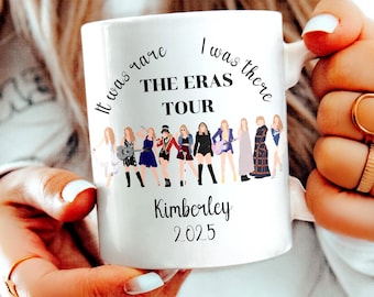 Custom Eras Tour Mug, Personalized Concert Mug, 11oz & 15oz Coffee Cup, Gift for Fans, Tour Memory Mug, Music Lover Gift, Custom Fan Gift