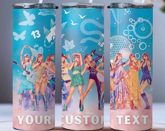 Personalized Eras Tour Inspired Tumbler, Iconic Outfits, Tay Tay Fan Gift