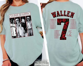 Morgan Wallen Shirt, Rose Number 7 Comfort Colors Tee, Country Concert Outfit