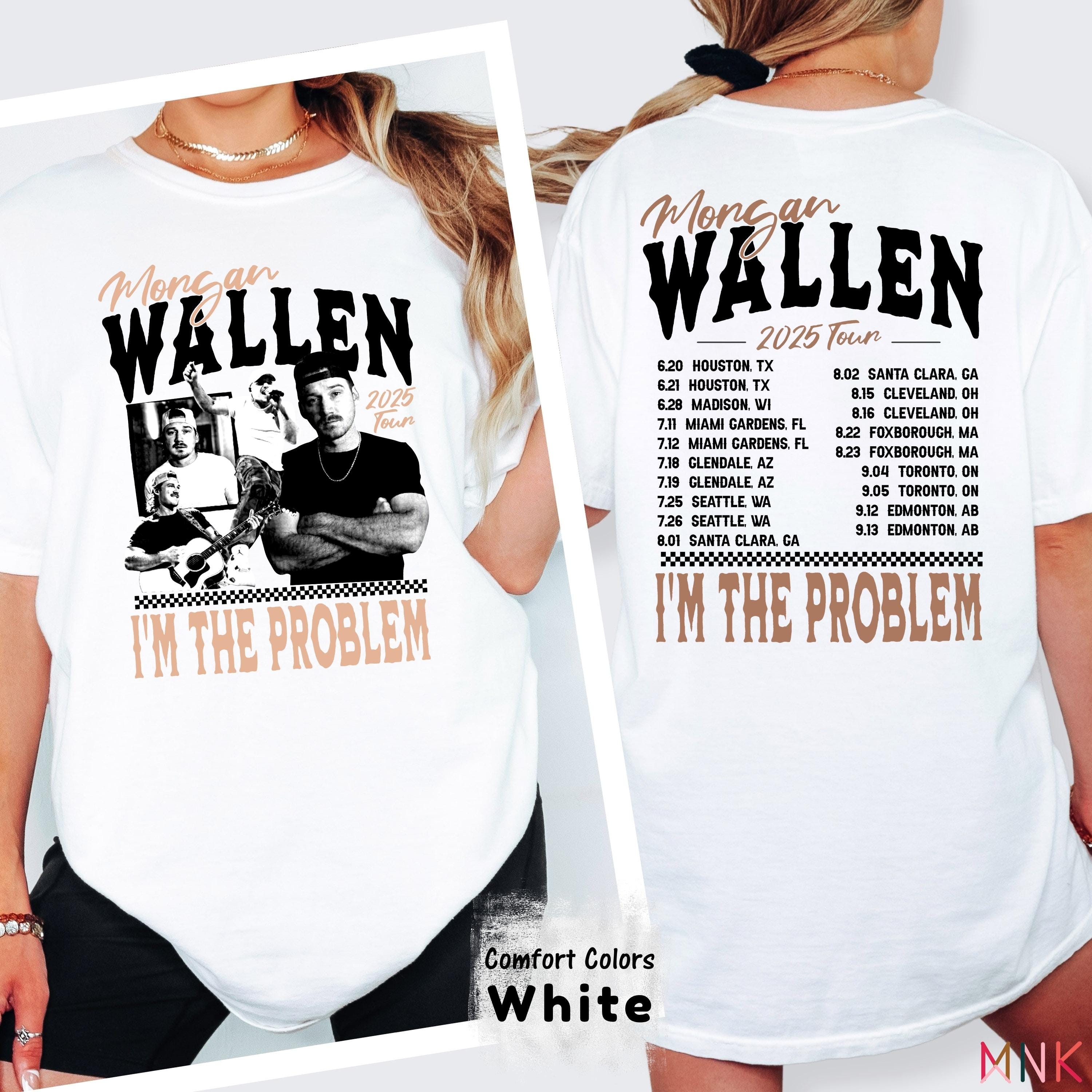T-Shirt Morgan Wallen 'I'm The Problem Tour 2025' - Unisexe Coton - Multi Tailles - Neuf étiqueté
