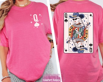 Western Cowgirl Shirt, Queen of Spades Comfort Colors Tee, Country Concert Rodeo Outfit