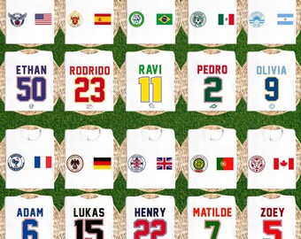 Personalized Soccer Jersey, Custom Name Game Day Shirt, 2026 Cup Mens Kids Gift