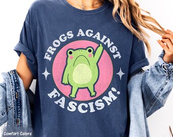 Frösche gegen Faschismus T-Shirt: Aktivist Protest Tee