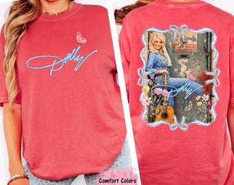 Dolly Parton Nashville Shirt, Retro Country Music Butterfly, Vintage Western Concert Comfort Colors