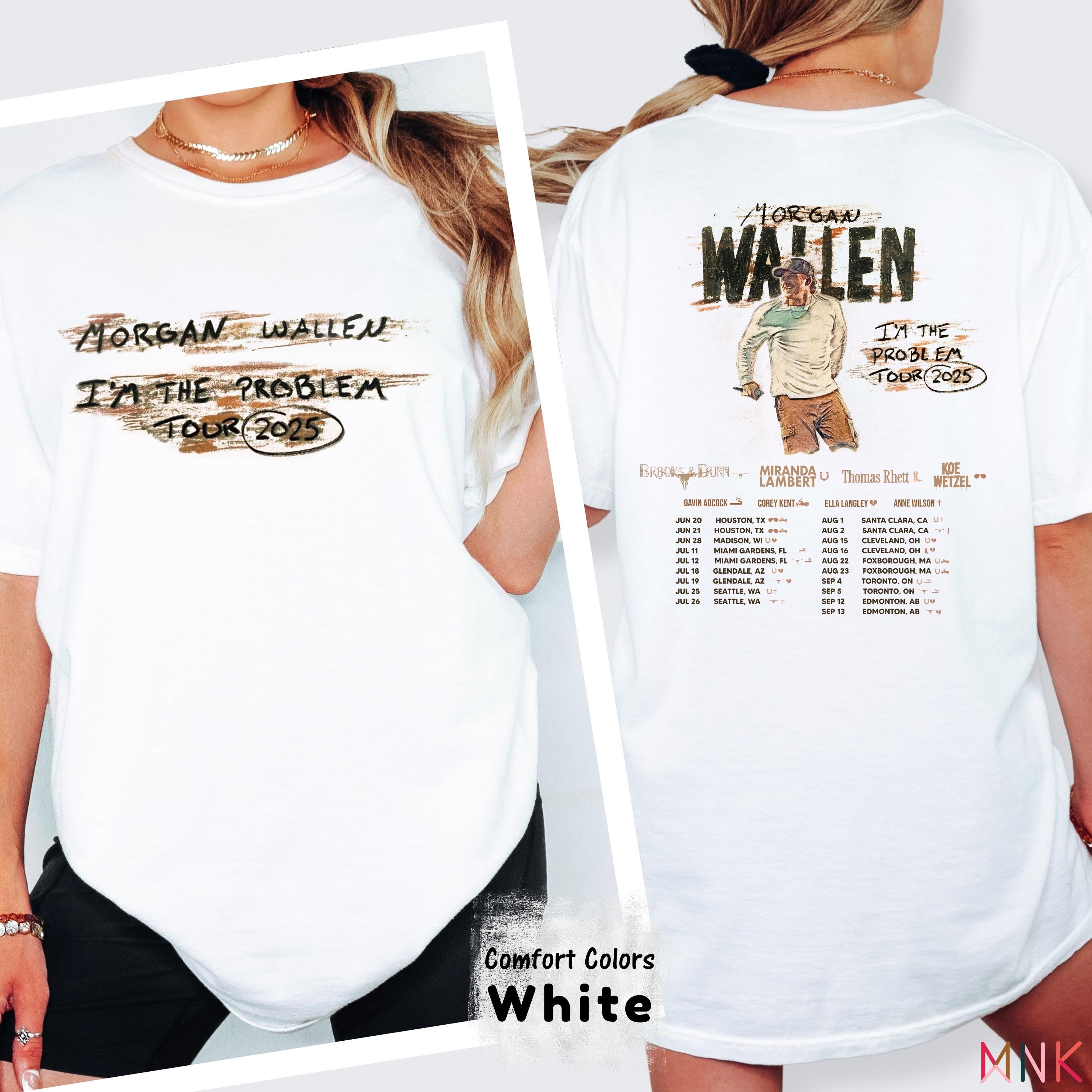 Vintage Wallen Iâ€™m the Problem Tour 2025 Shirt Country Concert Tee Comfort Colors Front and Back Graphic T-Shirt Gildan Hoodie