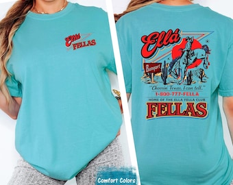 Ella Fellas Club Shirt, Vintage Western Concert Tee, Cowboy Rodeo Comfort Colors