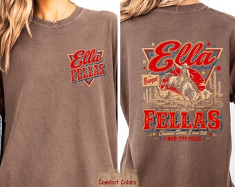 Ella Fellas Shirt, Vintage Western Cowboy Rodeo T-Shirt, Country Concert Comfort Farben