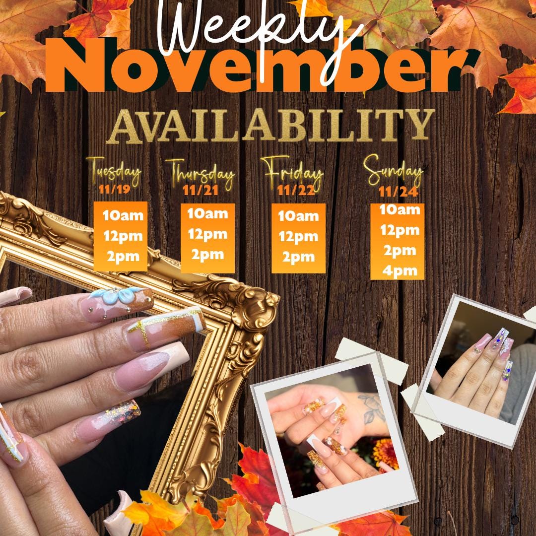 Weekly Availability Template - Etsy