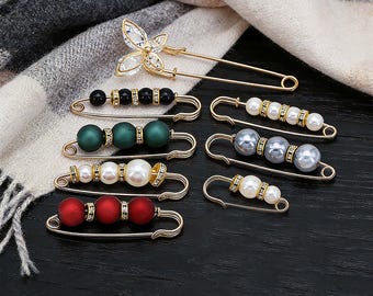 Pearl Waist Cinch Pin, Adjustable Clothing Fixer, No-Sew Accessory