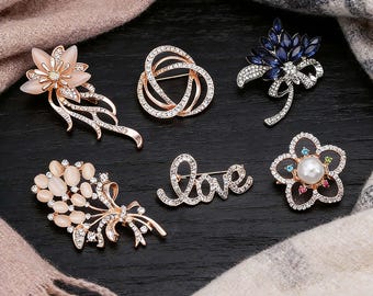 Large Alloy Brooch Pin, Anti-Gap Scarf Clip, Statement Jewelry