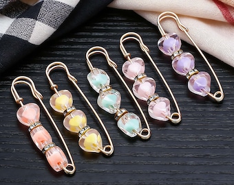 Jelly Color Waist Pin, Adjustable Pants Cincher, Collar & Lapel Brooch, Anti-Gap Clothing Fixer, Small Waist Button Accessory