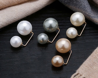 Pearl Safety Pin Brooch, Adjustable Waist Fixer