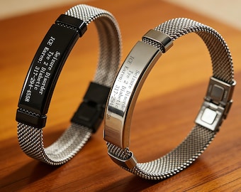 Personalized Medical Alert Bracelet for Women, Engraved Medical Information and Contact Id, Autism Dementia Diabetic, Medical Id Bracelets