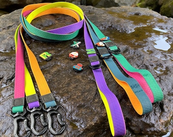 Handmade Waterproof Dog Collar and Leash Set, Custom Detachable Letter & Pattern Accessories, Stink Proof