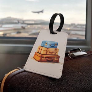 Luggage Tag, with picture of luggage and can be Personalized