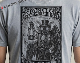 Vintage Mothman Digitales PNG, Retro Cryptid Gravur für Sublimation, Point Pleasant Art Download