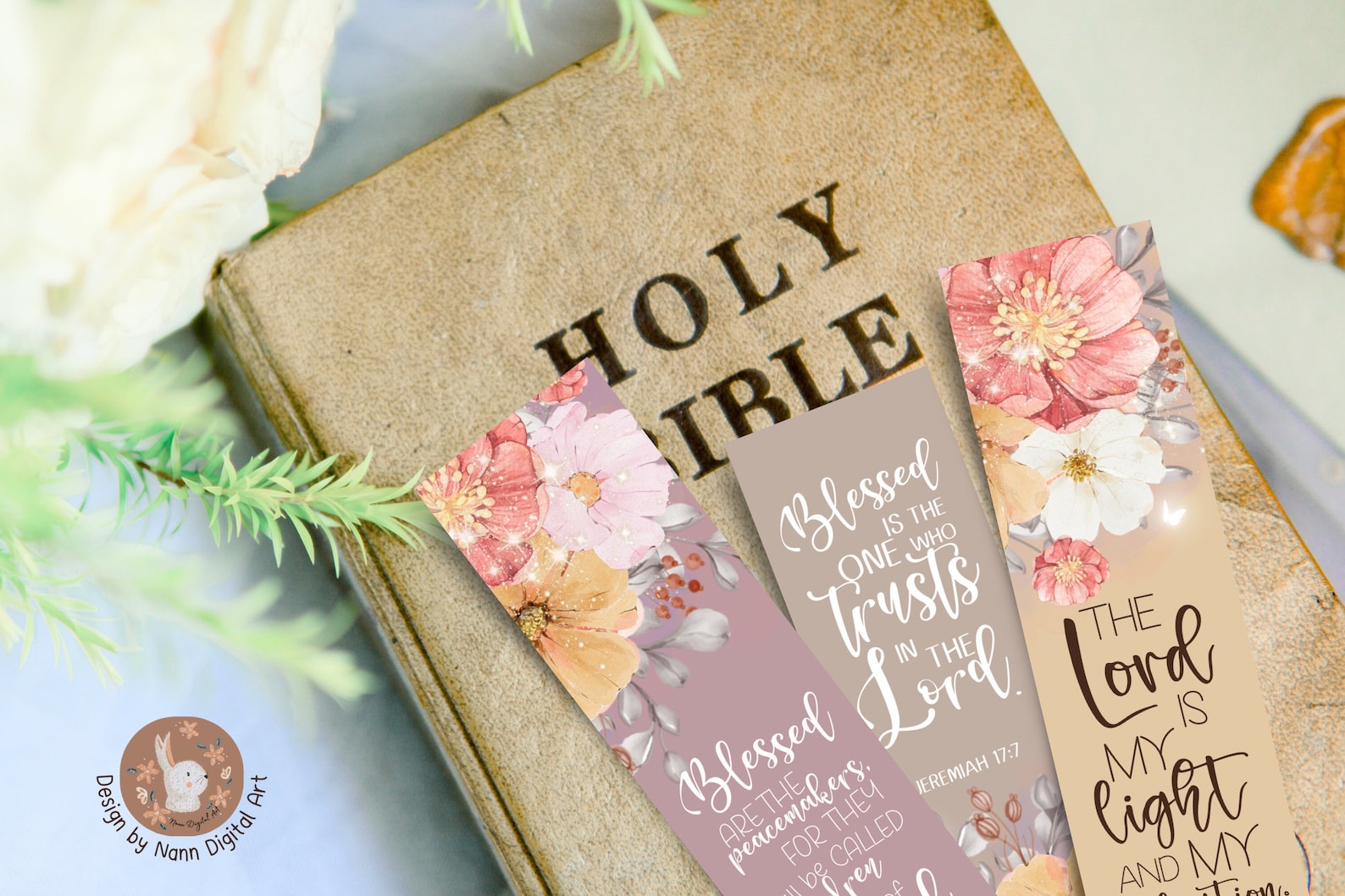 Printable Bible Verse Bookmarks Set#035 Digital Download for ...