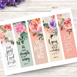 Printable Bible Verse Bookmarks Set037 Digital Download for Sublimation ...