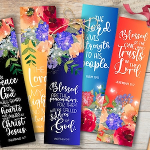 Druckbare Bibel Vers Lesezeichen Set #036 Digitaler Download für Sublimation, christliche Kirche Aktivität, Gebet Journal Design von NannDigitalArt