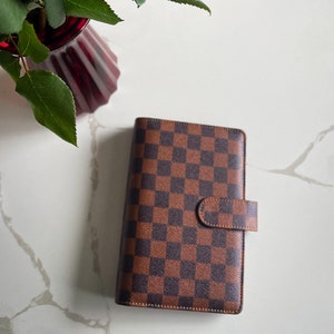 Carpeta de presupuesto a cuadros, carpeta de cuadrícula de cuero vegano, carpeta de bolsillo, agenda de lujo, carpeta de presupuesto asequible, diario