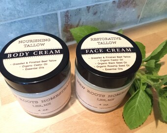 Tallow Gift Set - 4oz Face and Body Cream