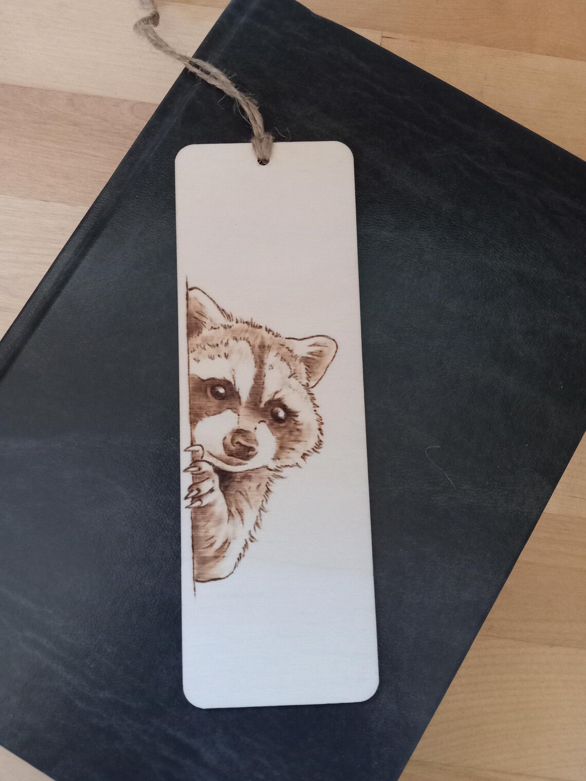 Wood Burned Raccoon Bookmark - Etsy