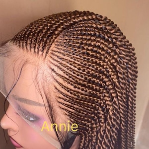 Braided Lace Wig FULL LACE WIG Cornrow Braids, Feeding Cornrows, free shipping
