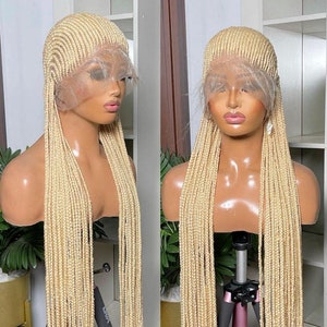 All Back braided wigs, Free shipping, uk wig, Braids wig, Lace frontal wigs,