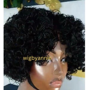 Twist braid wig .micro tiny twist wig, african braids. wig for black women, braided cap. handmade tiny micro twist custom wig. braided twist