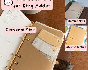 Wkładka kieszonkowa (osobista / kieszonkowa / A5 GM) wielokolorowa - wkładka do dziennika podróżnika / notesu / planera Filofax / wkładki Filofax / wkładki LV