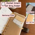 Pocket insert (Personal / Pocket /A5 GM) multi colors - Traveler's Journal/ notebook insert / Filofax planner / Filofax insert / LV insert