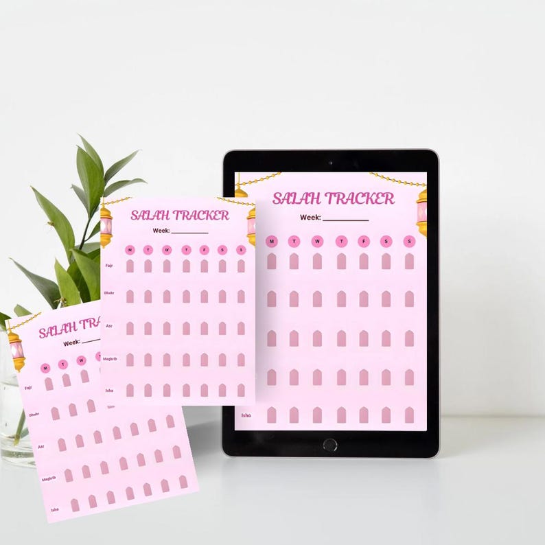 Weekly Salah Tracker, Islamic Prayer Tracker, Printable Salah Tracker ...