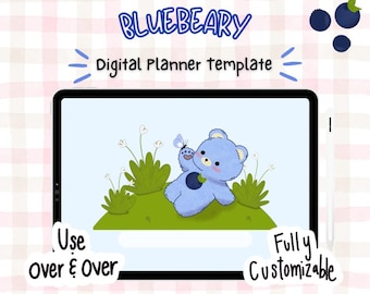 Cute Pink Digital Planner With Linked Tabs: Cottage Core | Goodnotes ...