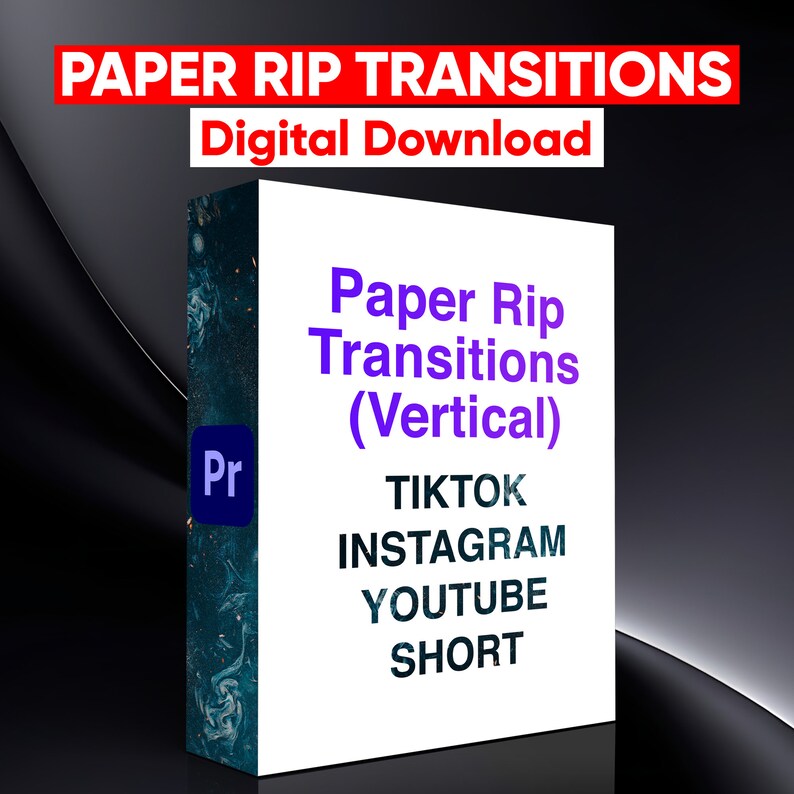 Vertical Rip Paper Premiere Pro Paper Rip Transitions vertical - Etsy
