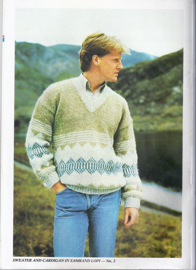 Samband Pattern 1980's Bond Geometric Sweater Pattern Book 2 - Pattern 2 - Etsy