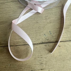 3m Satin Ribbon Habico Width 10mm Pale Pink