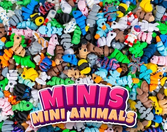 MINIS - Articulated 3D Printed Animals - Mystery Bag Fidget Toy