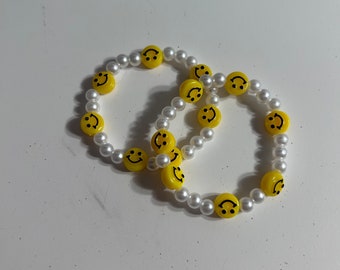 ONE PIECE yellow smiley handmade bracelet