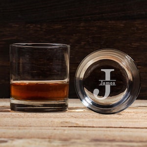 Whiskey Glass Set,Custom Barware Gift,Personalized Engraved Whiskey Glass,Bottom Engraved Glasses,Valentines Day Gift,Groomsmen Gifts