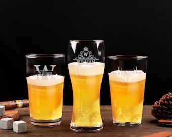 Vaso de cerveza personalizado, Vaso de cerveza a medida, Vaso de cerveza personalizado, Regalo de cerveza, Ideas de regalo para él, Ideas de regalo de cumpleaños, Ideas de regalo personalizadas