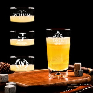 Personalized Your Logo Here Glass, Company Logo, Personalized Logo, Etched Custom Pint Glasses, Personalized Beer Glasses with Custom Text