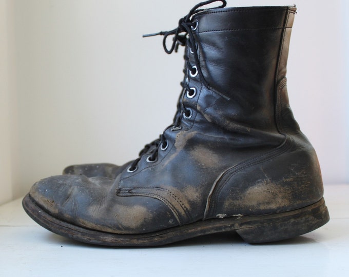 Vintage 1960s Military Combat Boots, Size 13 - Etsy