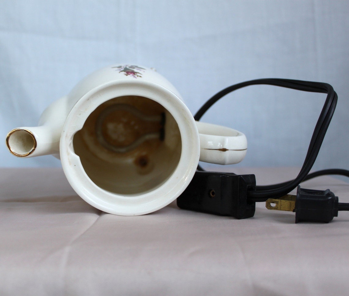 Hot roses electric teapot vintage china made in Japan Etsy